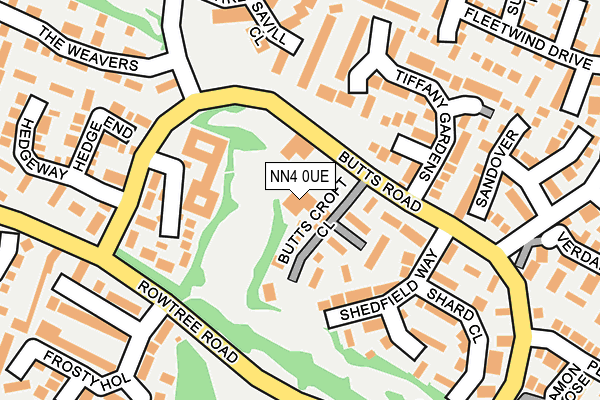 NN4 0UE map - OS OpenMap – Local (Ordnance Survey)