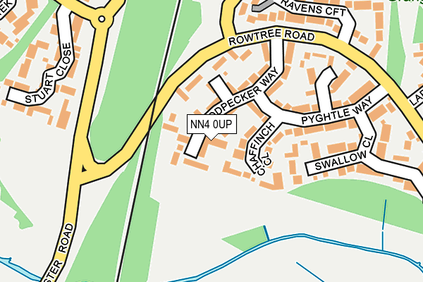 NN4 0UP map - OS OpenMap – Local (Ordnance Survey)