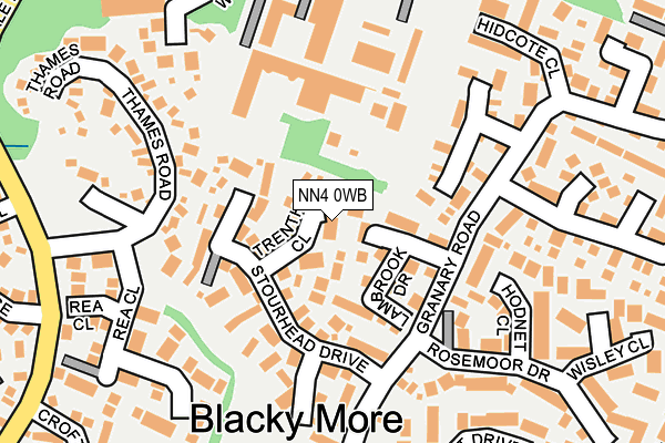 NN4 0WB map - OS OpenMap – Local (Ordnance Survey)