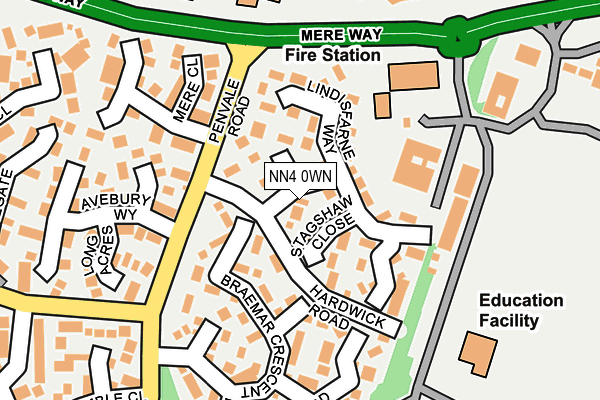NN4 0WN map - OS OpenMap – Local (Ordnance Survey)