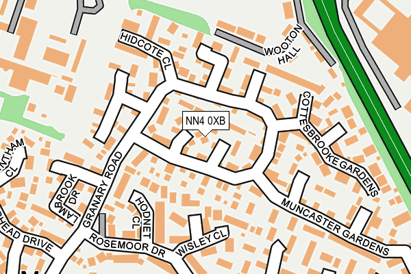 NN4 0XB map - OS OpenMap – Local (Ordnance Survey)
