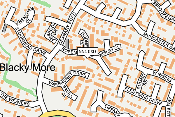 NN4 0XD map - OS OpenMap – Local (Ordnance Survey)