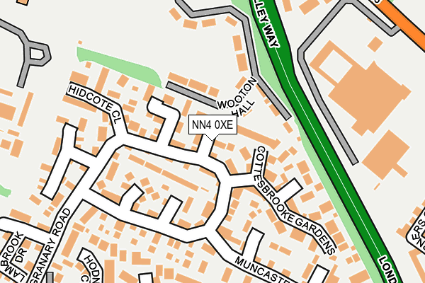 NN4 0XE map - OS OpenMap – Local (Ordnance Survey)