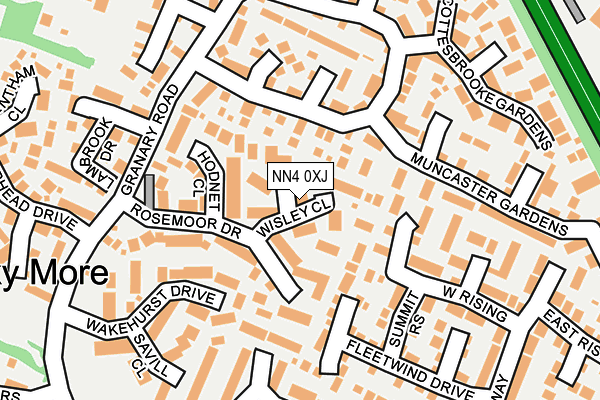 NN4 0XJ map - OS OpenMap – Local (Ordnance Survey)