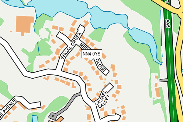 NN4 0YS map - OS OpenMap – Local (Ordnance Survey)