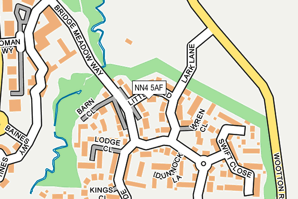 NN4 5AF map - OS OpenMap – Local (Ordnance Survey)
