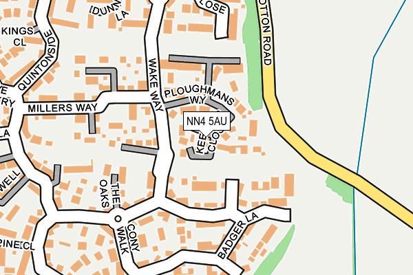 NN4 5AU map - OS OpenMap – Local (Ordnance Survey)