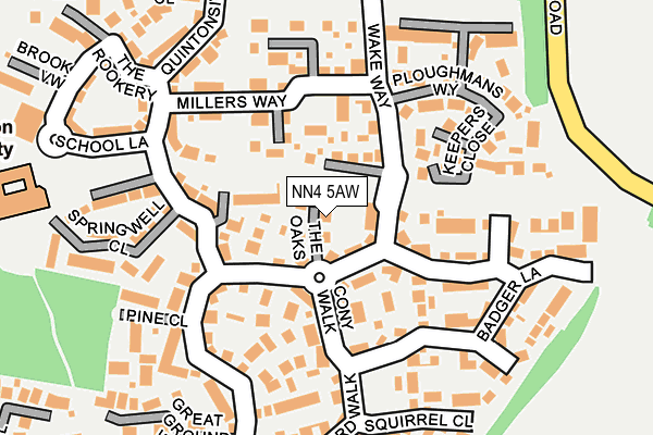 NN4 5AW map - OS OpenMap – Local (Ordnance Survey)