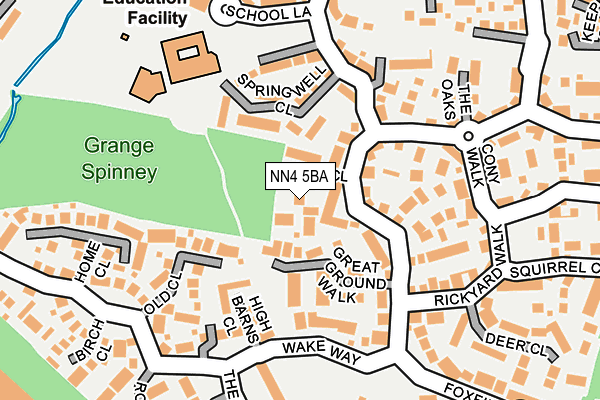 NN4 5BA map - OS OpenMap – Local (Ordnance Survey)