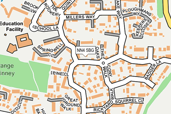 NN4 5BG map - OS OpenMap – Local (Ordnance Survey)