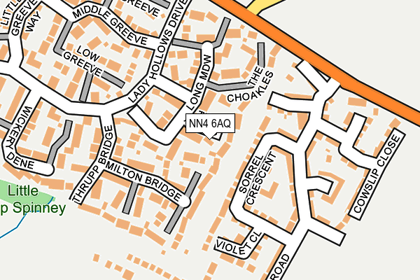 NN4 6AQ map - OS OpenMap – Local (Ordnance Survey)