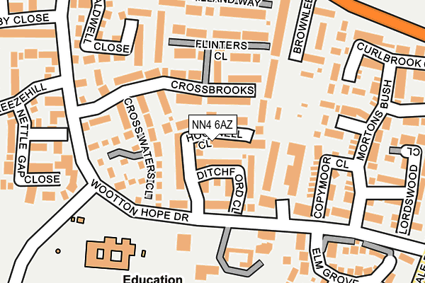NN4 6AZ map - OS OpenMap – Local (Ordnance Survey)