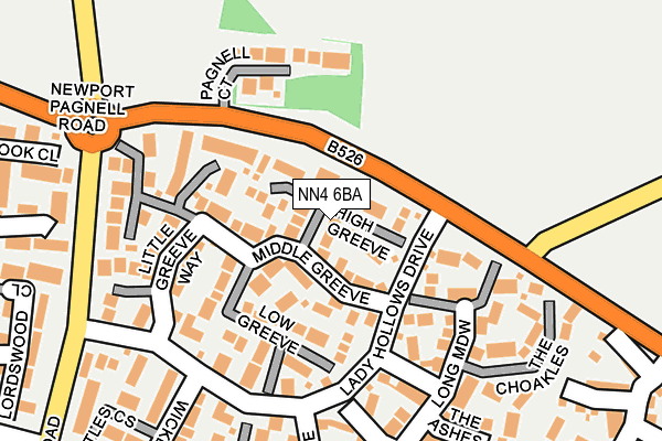 NN4 6BA map - OS OpenMap – Local (Ordnance Survey)