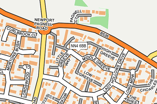 NN4 6BB map - OS OpenMap – Local (Ordnance Survey)