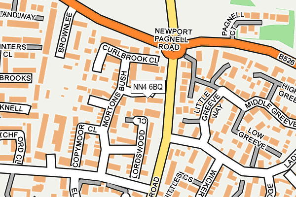 NN4 6BQ map - OS OpenMap – Local (Ordnance Survey)