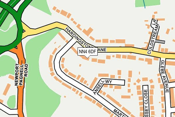 NN4 6DF map - OS OpenMap – Local (Ordnance Survey)