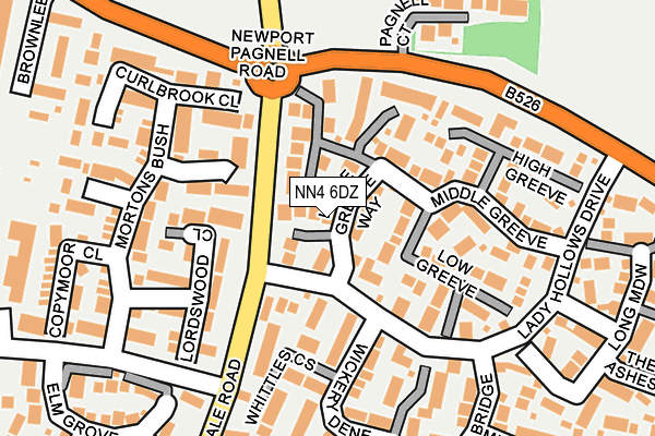 NN4 6DZ map - OS OpenMap – Local (Ordnance Survey)