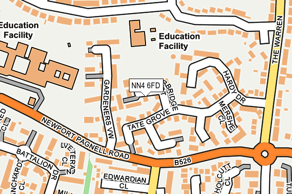 NN4 6FD map - OS OpenMap – Local (Ordnance Survey)