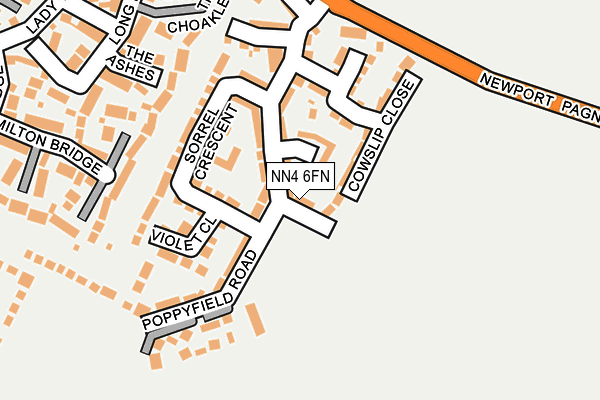 NN4 6FN map - OS OpenMap – Local (Ordnance Survey)