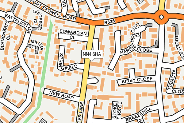 NN4 6HA map - OS OpenMap – Local (Ordnance Survey)