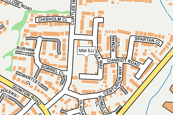 NN4 6JJ map - OS OpenMap – Local (Ordnance Survey)