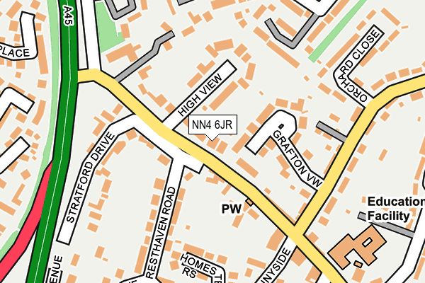 NN4 6JR map - OS OpenMap – Local (Ordnance Survey)