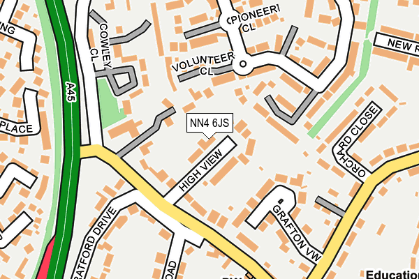 NN4 6JS map - OS OpenMap – Local (Ordnance Survey)