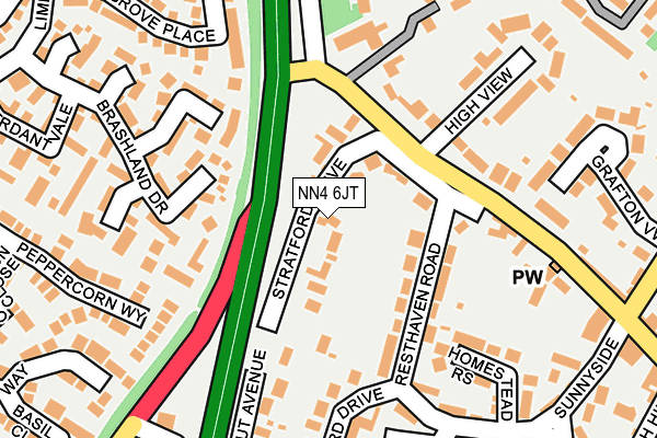 NN4 6JT map - OS OpenMap – Local (Ordnance Survey)