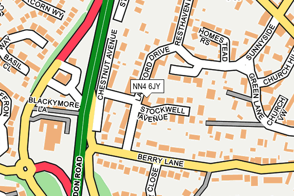 NN4 6JY map - OS OpenMap – Local (Ordnance Survey)