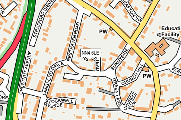 NN4 6LE map - OS OpenMap – Local (Ordnance Survey)