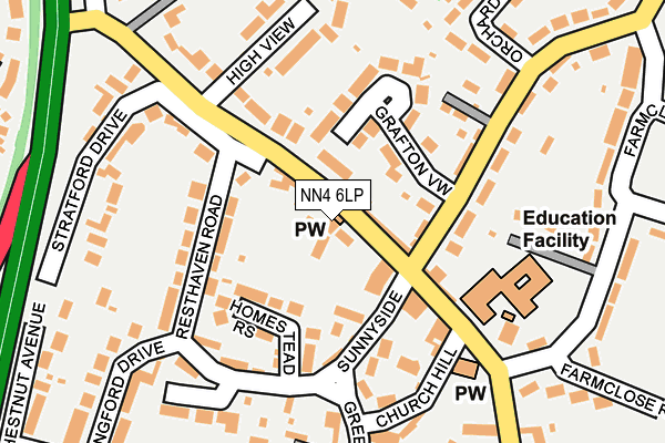 NN4 6LP map - OS OpenMap – Local (Ordnance Survey)
