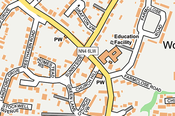 NN4 6LW map - OS OpenMap – Local (Ordnance Survey)