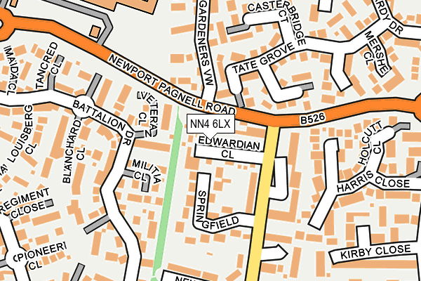 NN4 6LX map - OS OpenMap – Local (Ordnance Survey)