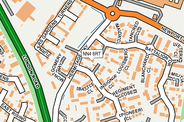 NN4 6RT map - OS OpenMap – Local (Ordnance Survey)