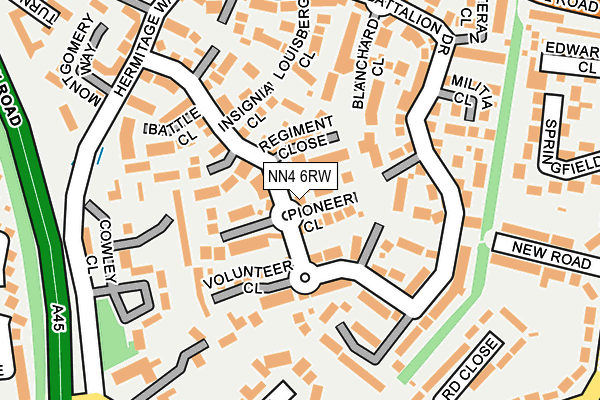 NN4 6RW map - OS OpenMap – Local (Ordnance Survey)