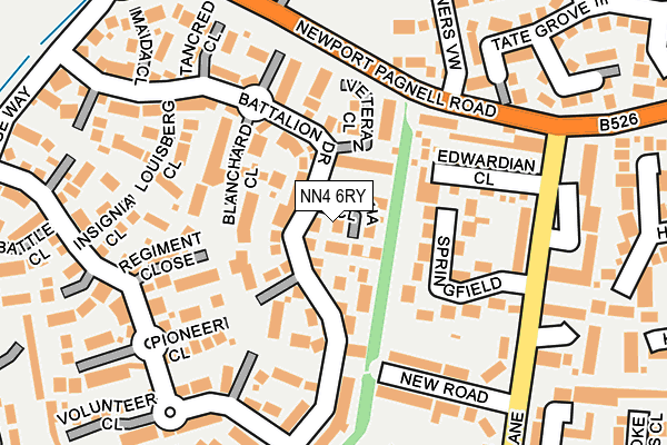 NN4 6RY map - OS OpenMap – Local (Ordnance Survey)