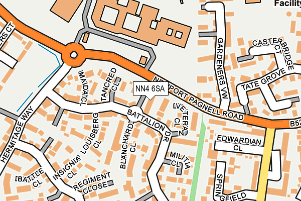 NN4 6SA map - OS OpenMap – Local (Ordnance Survey)