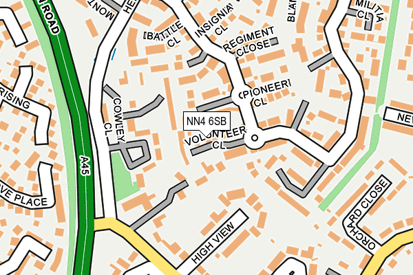 NN4 6SB map - OS OpenMap – Local (Ordnance Survey)