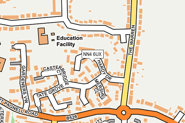 NN4 6UX map - OS OpenMap – Local (Ordnance Survey)