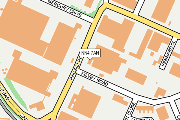 NN4 7AN map - OS OpenMap – Local (Ordnance Survey)