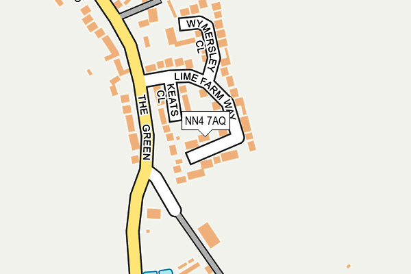 NN4 7AQ map - OS OpenMap – Local (Ordnance Survey)