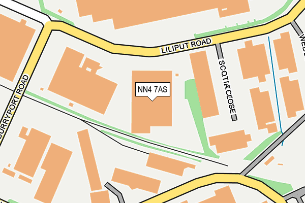 NN4 7AS map - OS OpenMap – Local (Ordnance Survey)