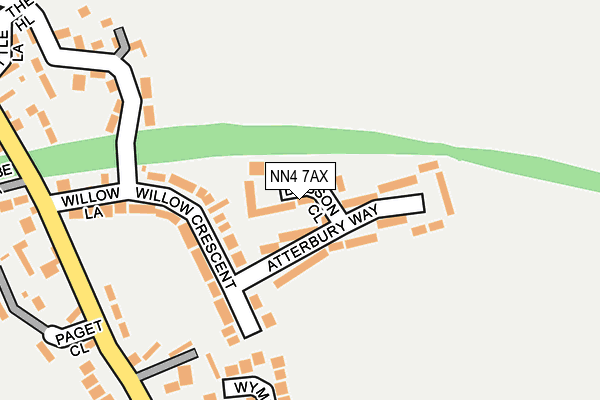 NN4 7AX map - OS OpenMap – Local (Ordnance Survey)