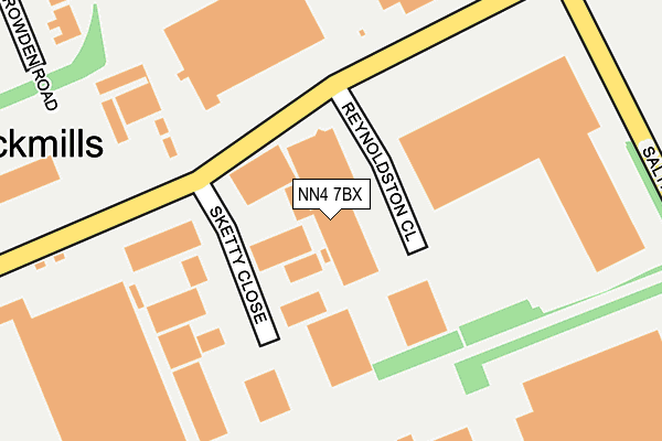 NN4 7BX map - OS OpenMap – Local (Ordnance Survey)