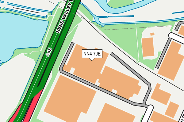 NN4 7JE map - OS OpenMap – Local (Ordnance Survey)