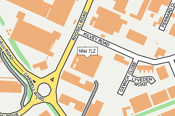 NN4 7LZ map - OS OpenMap – Local (Ordnance Survey)