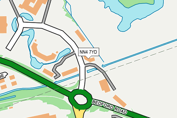 NN4 7YD map - OS OpenMap – Local (Ordnance Survey)