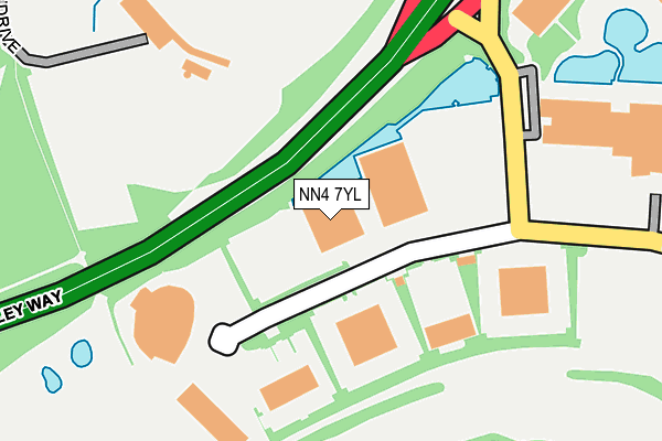 NN4 7YL map - OS OpenMap – Local (Ordnance Survey)