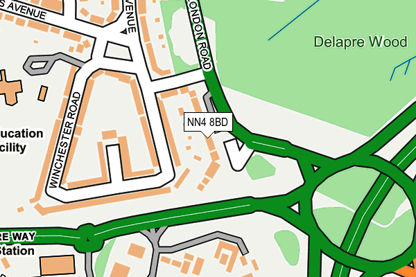NN4 8BD map - OS OpenMap – Local (Ordnance Survey)