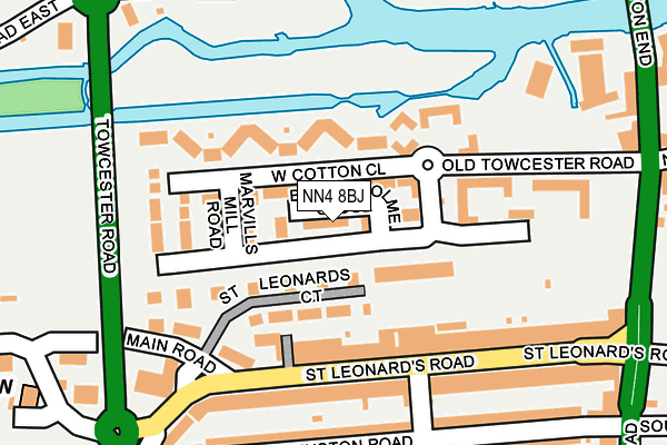 NN4 8BJ map - OS OpenMap – Local (Ordnance Survey)